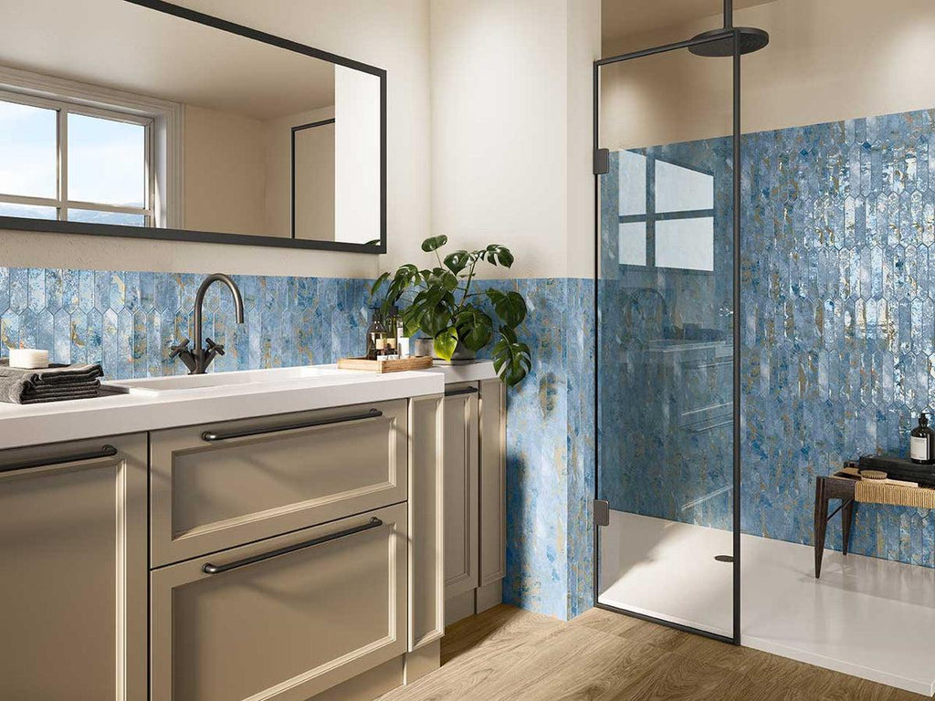 Picchetto Rustic Blue Ceramic Picket Tile | Tile Club