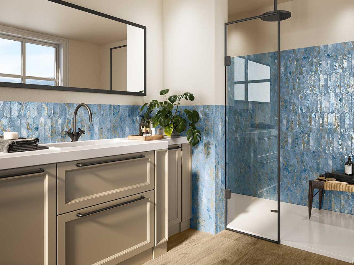 Picchetto Rustic Blue Ceramic Picket Tile | Tile Club