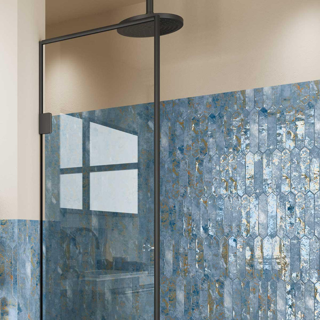 Picchetto Rustic Blue Ceramic Picket Tile | Tile Club