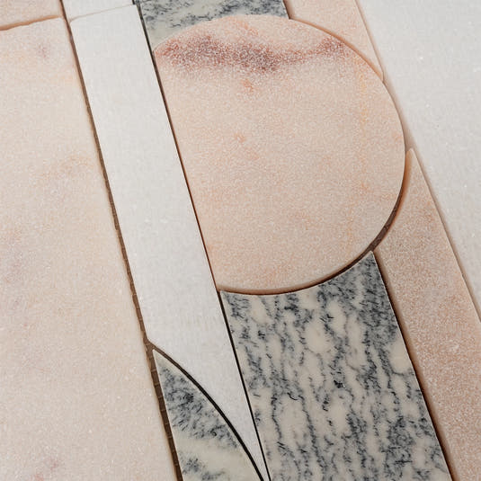 Pictoria Eclipse Rose Waterjet Mosaic Tile | Tile Club