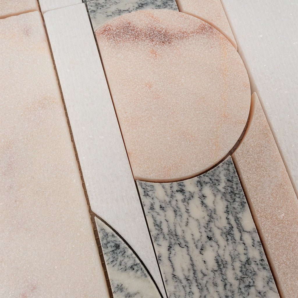 Pictoria Eclipse Rose Waterjet Mosaic Tile | Tile Club