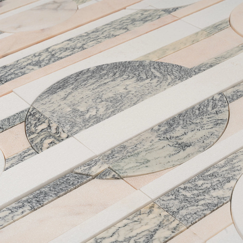 Pictoria Eclipse Rose Waterjet Mosaic Tile | Tile Club