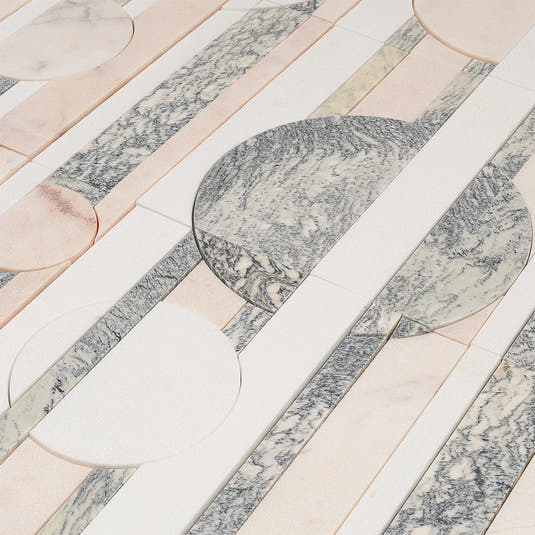 Pictoria Eclipse Rose Waterjet Mosaic Tile | Tile Club