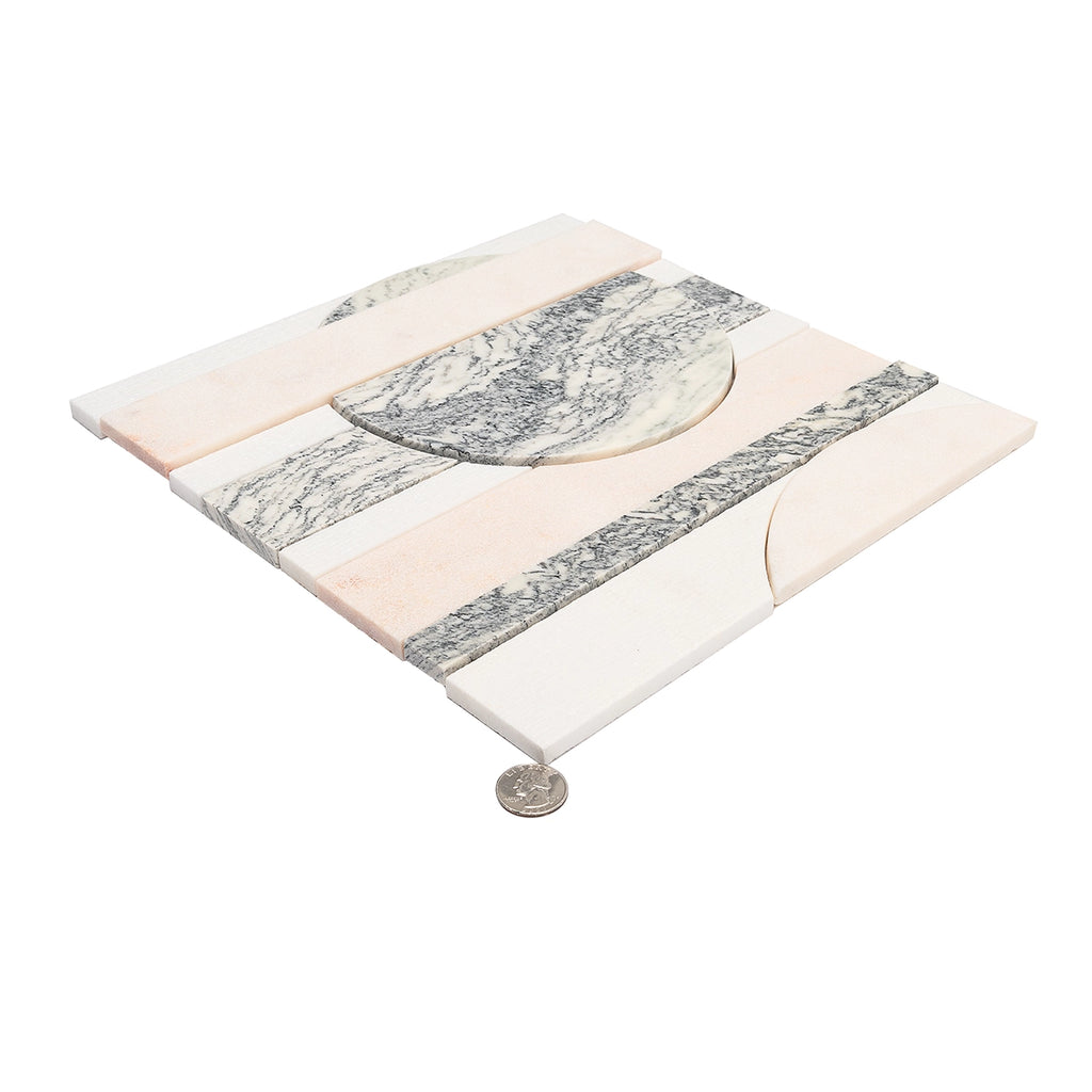 Pictoria Eclipse Rose Waterjet Mosaic Tile | Tile Club