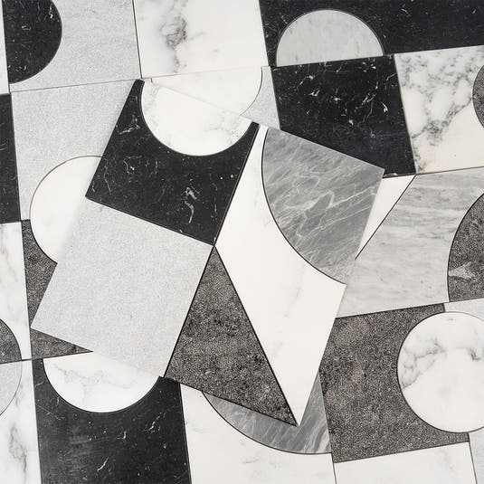 Pictoria Mod Bold Waterjet Mosaic Tile | Tile Club