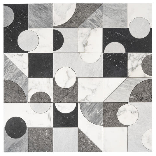 Pictoria Mod Bold Waterjet Mosaic Tile | Tile Club