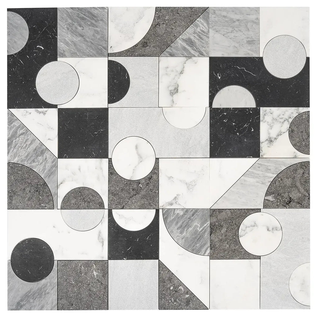 Pictoria Mod Bold Waterjet Mosaic Tile | Tile Club