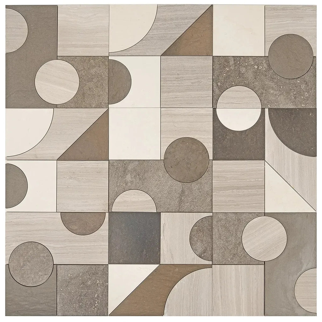 Pictoria Mod Earth Waterjet Mosaic Tile | Tile Club