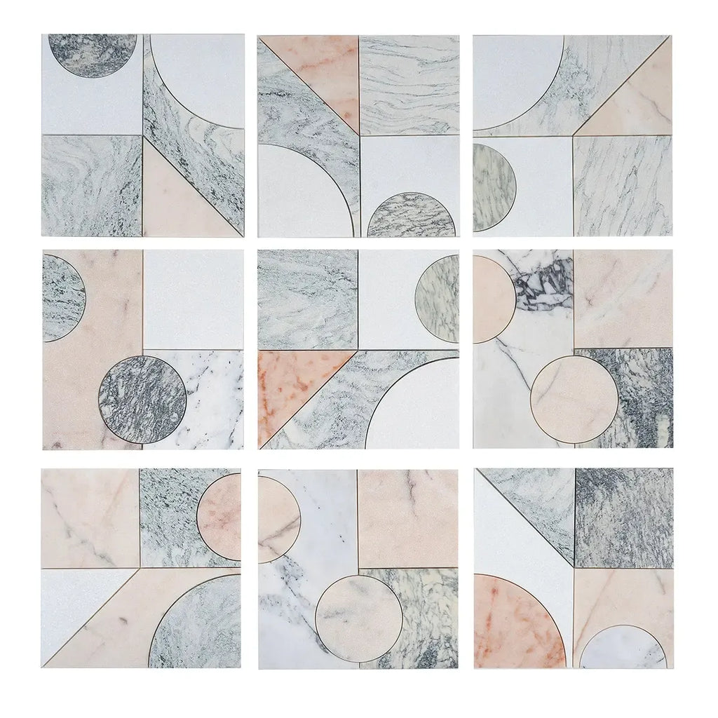 Pictoria Mod Rose Waterjet Mosaic Tile | Tile Club
