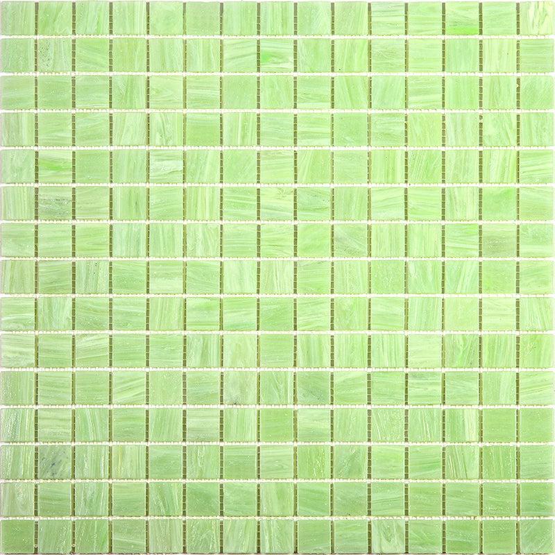 Pistachio Squares Glass Pool Tile Sample