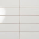 Polished White Ceramic Subway Wall Tile 4x12 | Tile Club