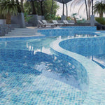 Pool Splash Glossy 2" Mixed Squares Glass Tile