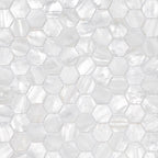 Pure White Mother of Pearl Hexagon Tiles