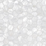 Pure White Mother of Pearl Hexagon Tiles