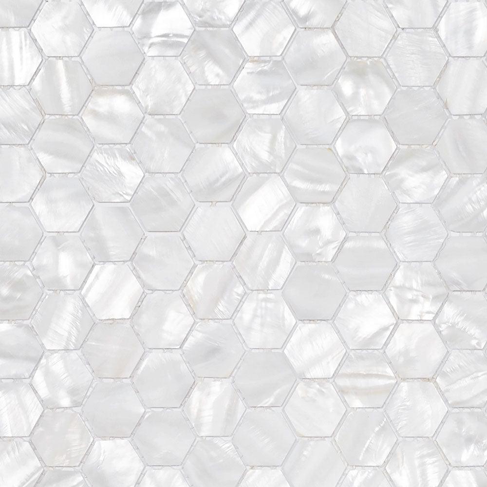 Mother of Pearl Shell hexagon mosaic tile