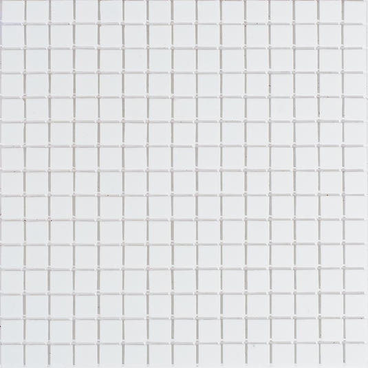Pure White Glossy Squares Glass Pool Tile