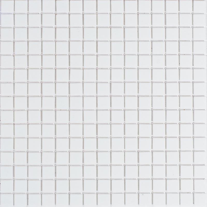 Pure White Glossy Squares Glass Pool Tile