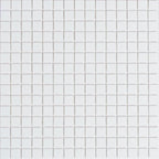 Pure White Glossy Squares Glass Pool Tile