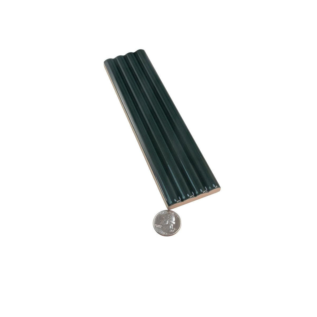 Groove Laurel Deco Gloss Ceramic Subway Tile | Tile Club