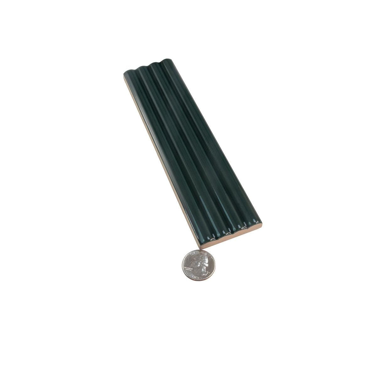 Groove Laurel Deco Gloss Ceramic Subway Tile | Tile Club