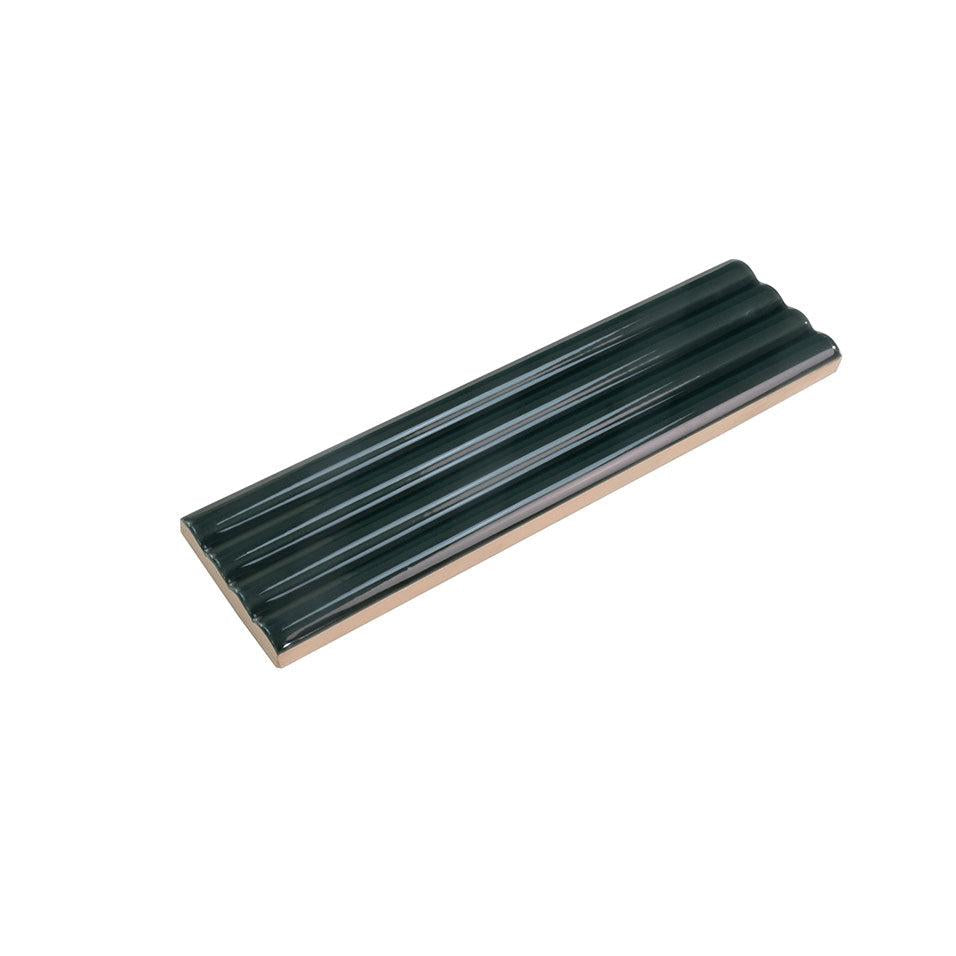 Groove Laurel Deco Gloss Ceramic Subway Tile | Tile Club