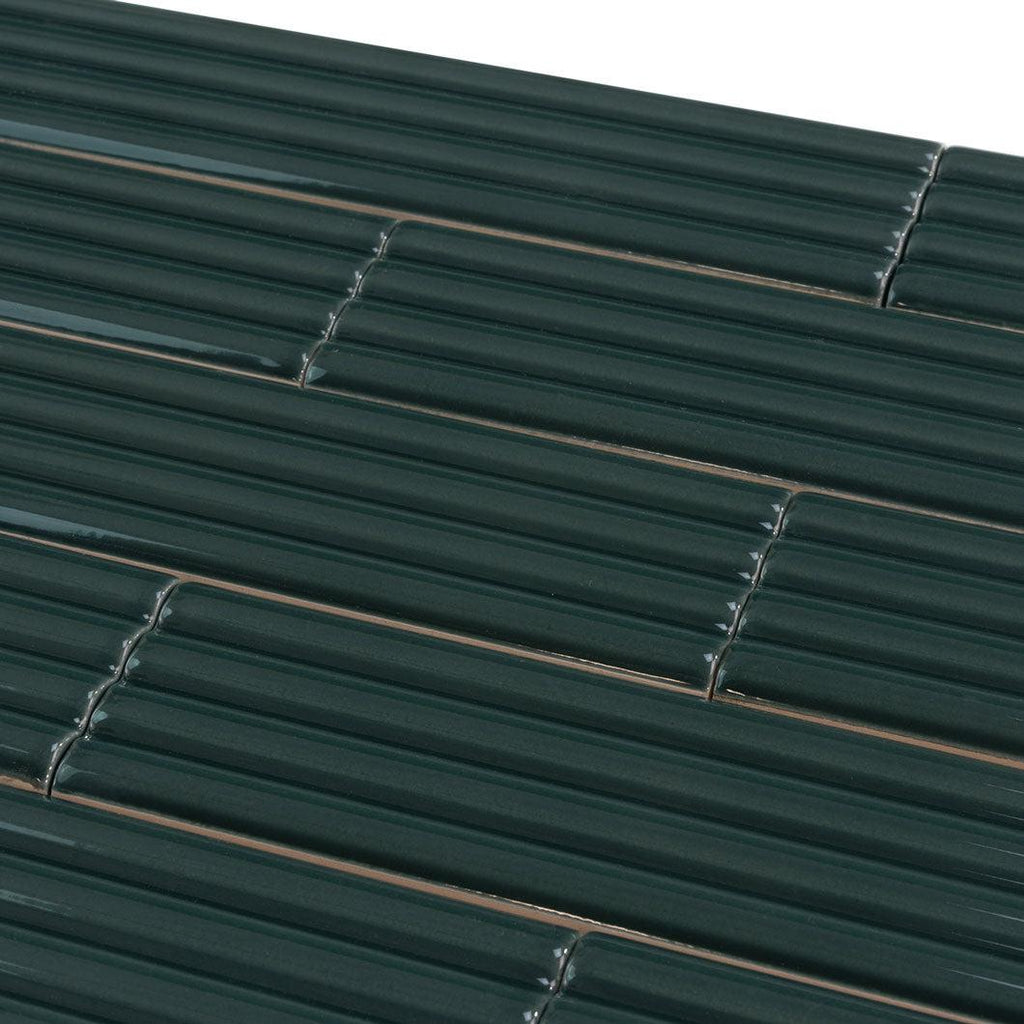 Groove Laurel Deco Gloss Ceramic Subway Tile | Tile Club