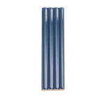 Groove Navy Deco Gloss Ceramic Subway Tile | Tile Club
