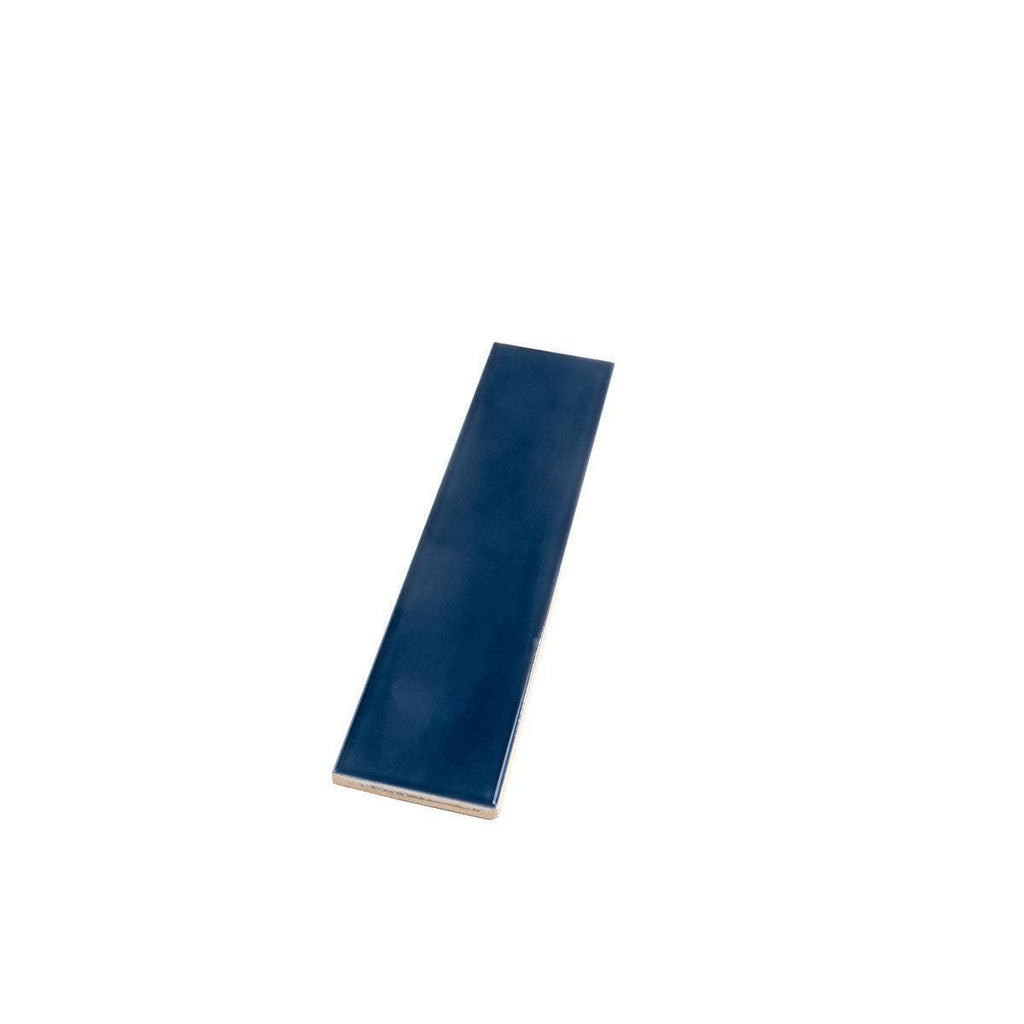 Groove Navy Gloss Ceramic Subway Tile | Tile Club