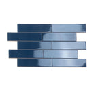 Groove Navy Gloss Ceramic Subway Tile | Tile Club
