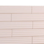 Groove Pink Deco Matte Ceramic Subway Tile | Tile Club