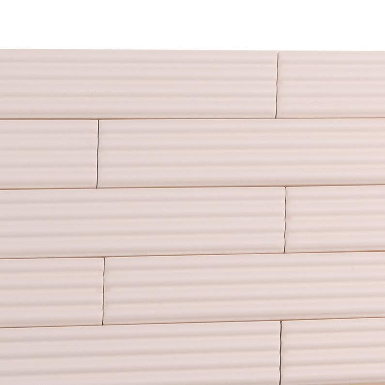 Groove Pink Deco Matte Ceramic Subway Tile | Tile Club