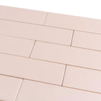 Groove Pink Gloss Ceramic Subway Tile | Tile Club