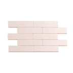 Groove Pink Gloss Ceramic Subway Tile | Tile Club