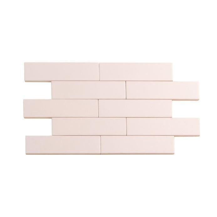 Groove Pink Gloss Ceramic Subway Tile | Tile Club