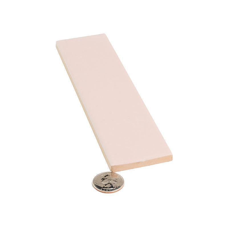 Groove Pink Gloss Ceramic Subway Tile | Tile Club