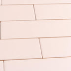 Groove Pink Gloss Ceramic Subway Tile | Tile Club