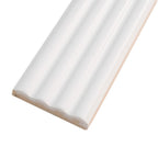 Groove White Deco Matte Ceramic Subway Tile | Tile Club
