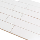 Groove White Matte Ceramic Subway Tile | Tile Club