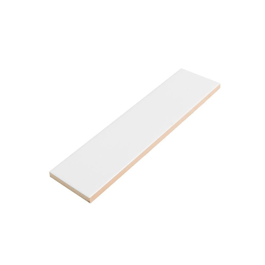 Groove White Matte Ceramic Subway Tile