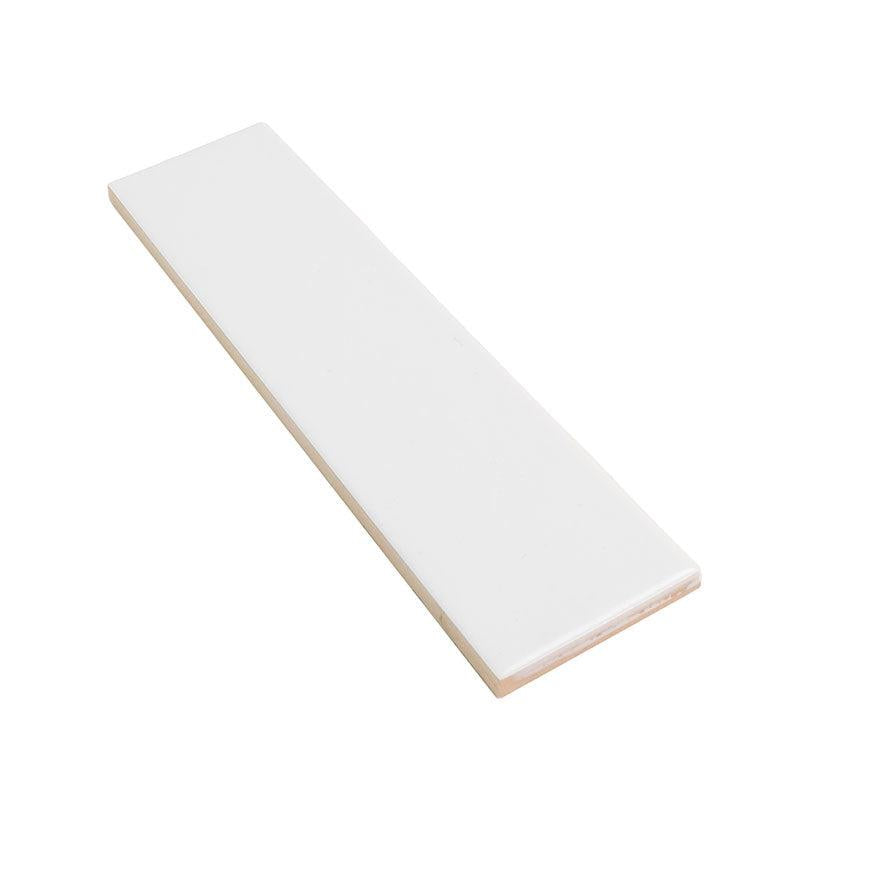 Groove White Matte Ceramic Subway Tile