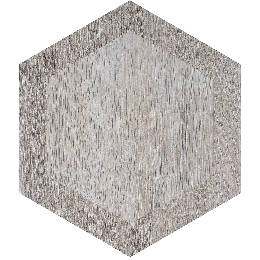 Esagona Intarcio White Wood Look Porcelain Tile | Tile Club
