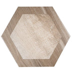 Esagona Intarcio Nut Wood Look Porcelain Tile | Tile Club