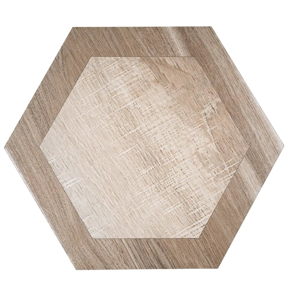 Esagona Intarcio Nut Wood Look Porcelain Tile | Tile Club