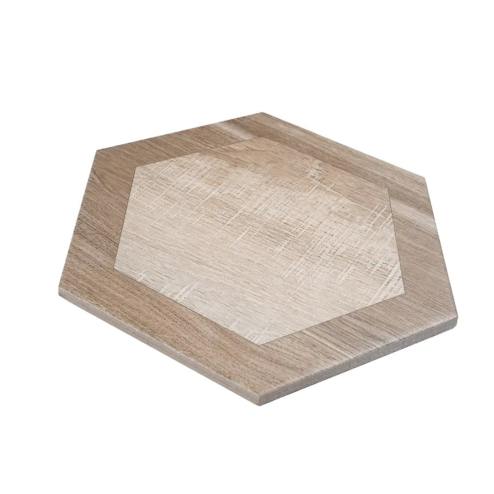 Esagona Intarcio Nut Wood Look Porcelain Tile | Tile Club