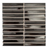 Baldwin Black Textured Ceramic Kit Kat Tile