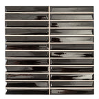 Baldwin Black Textured Ceramic Kit Kat Tile | Tile Club
