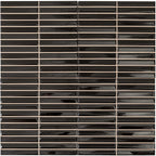 Baldwin Black Textured Ceramic Kit Kat Tile | Tile Club