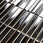 Baldwin Black Textured Ceramic Kit Kat Tile | Tile Club