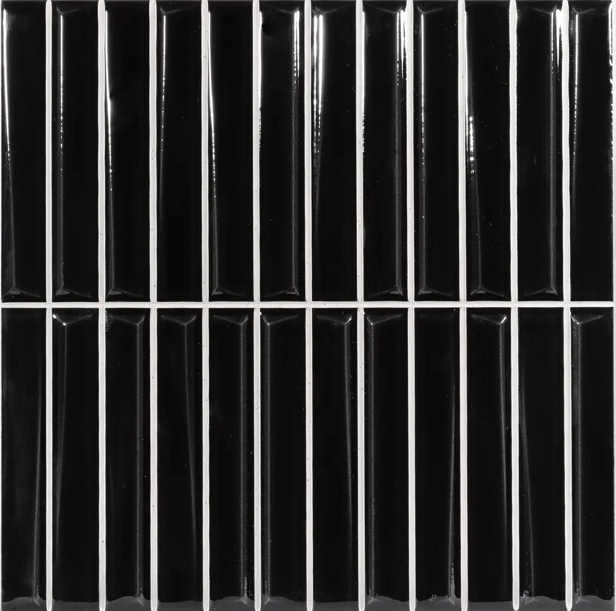 Baldwin Black Textured Ceramic Kit Kat Tile | Tile Club