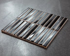 Baldwin Black Textured Ceramic Kit Kat Tile | Tile Club